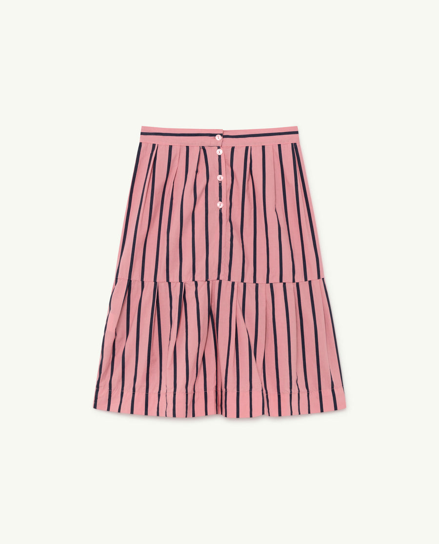 The Animals Observatory - Skirts - Turkey Kids Skirt Pink Stripes