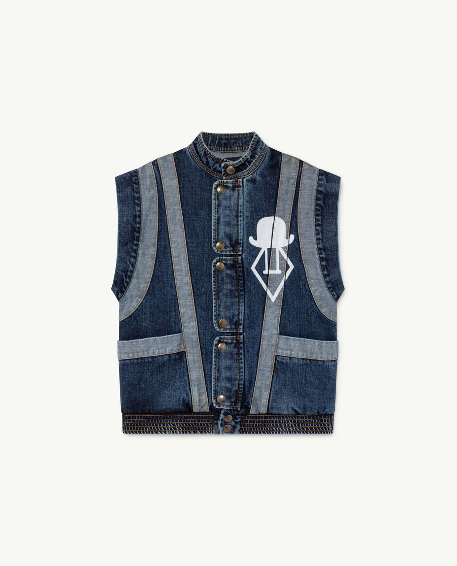 Denim Hog Kids Vest Denim Logo