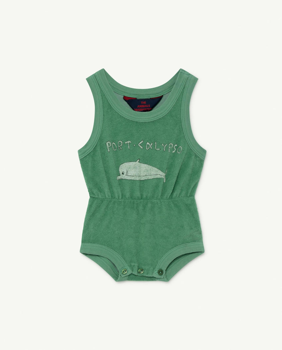 The Animals Observatory - Pyjamas / Bodies - Squirrel Baby Body Green Dolphin