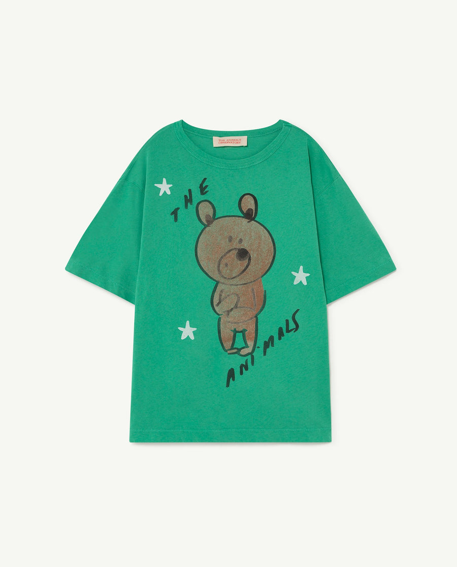 Rooster Oversize Kids+ T-Shirt Green Bear