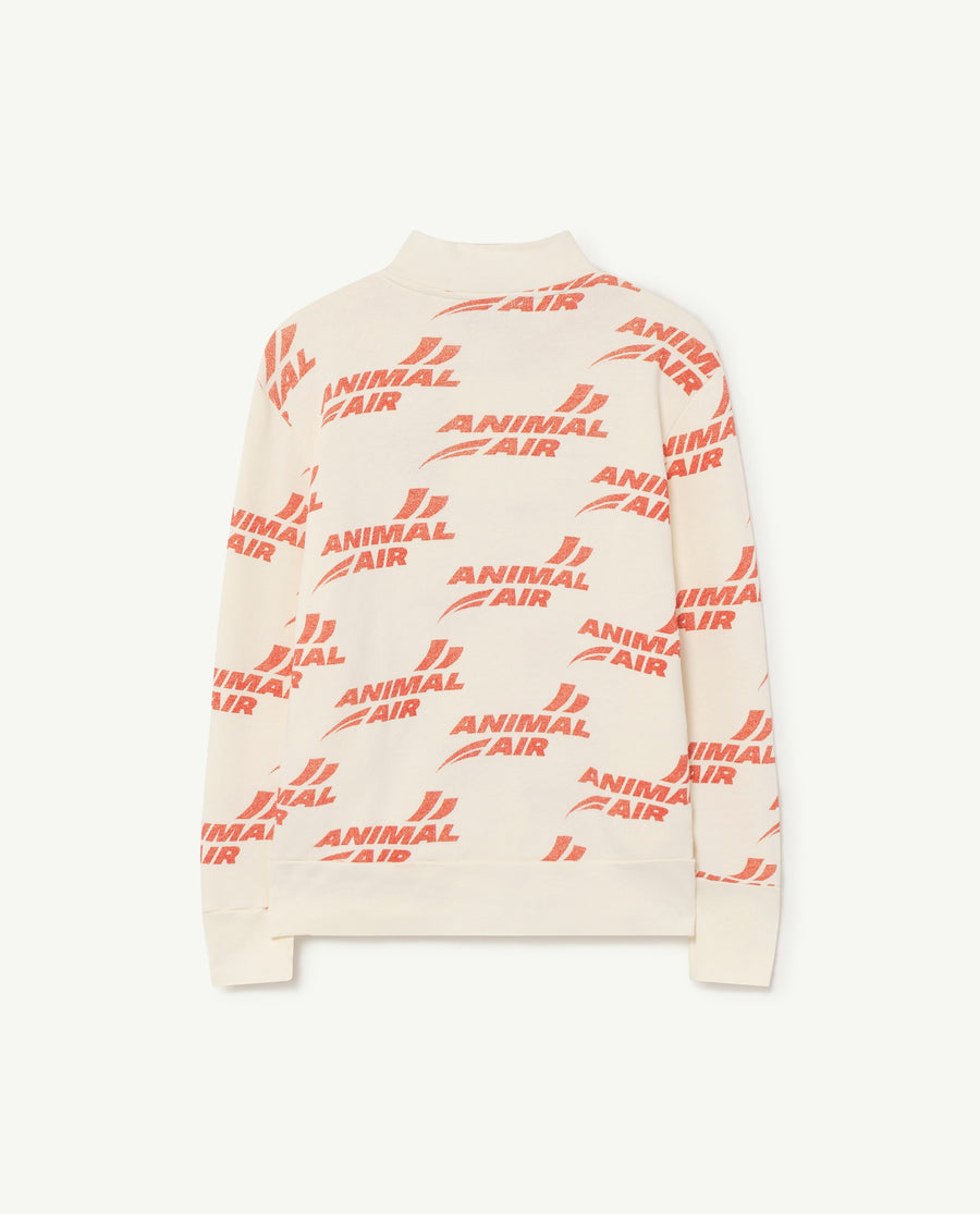 Sweatshirt White Animal Air - The Animals Observatory