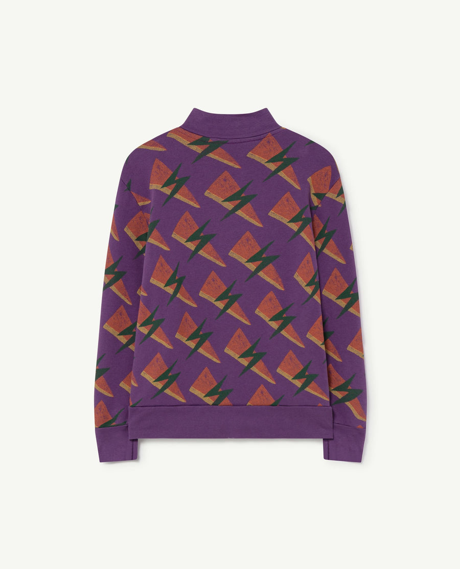 Zebra Kids Sweatshirt Purple Lightning