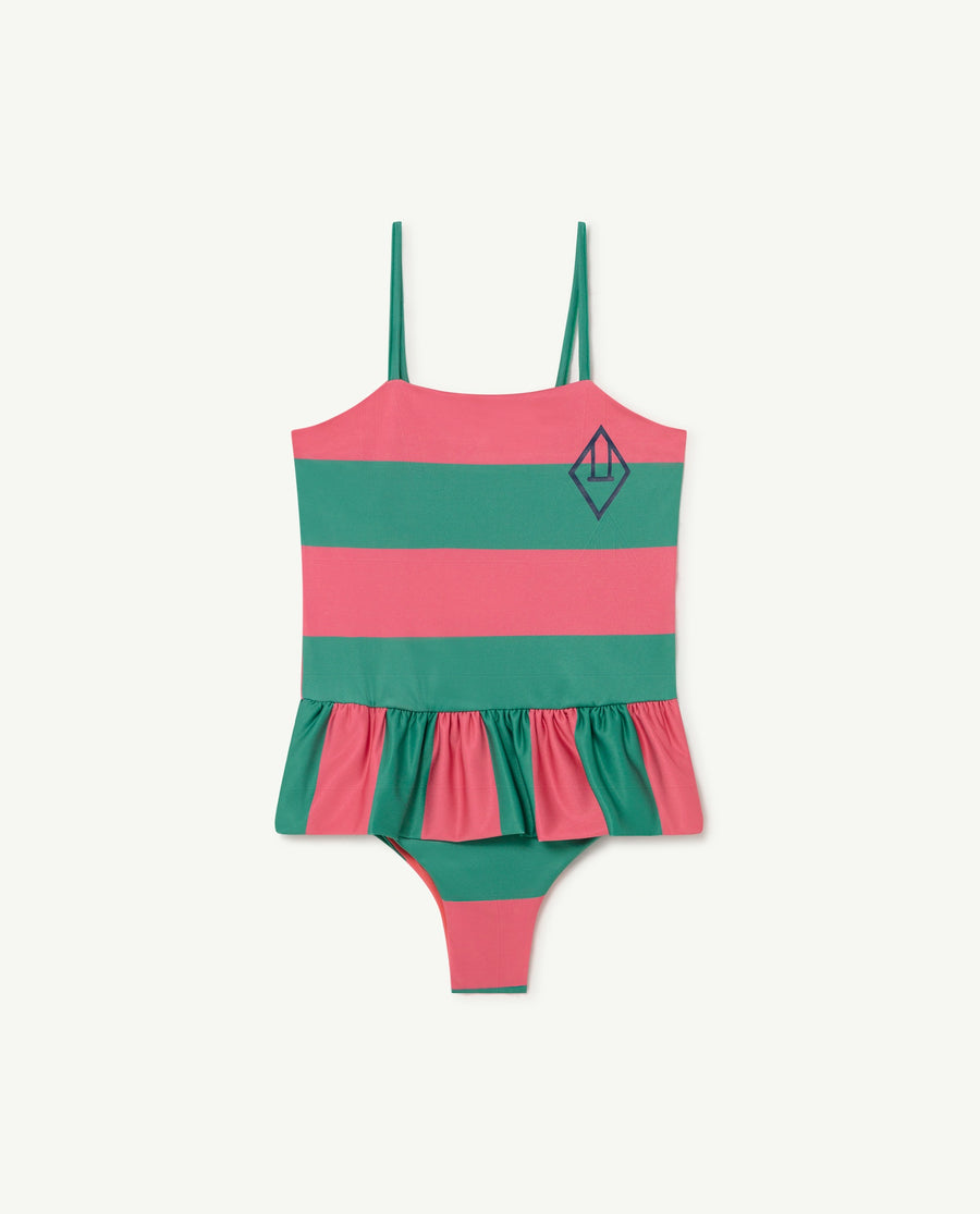 Swimsuit Pink Stripes - The Animals Observatory