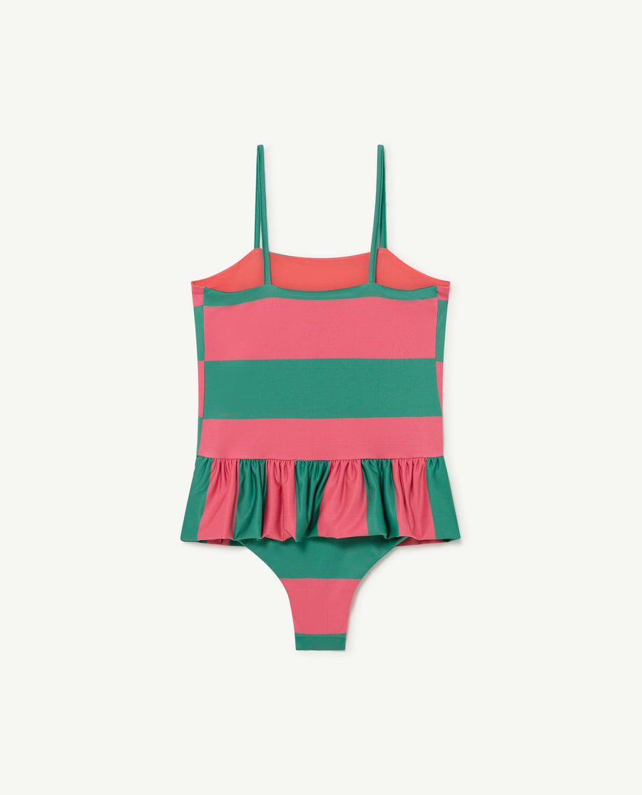 Swimsuit Pink Stripes - The Animals Observatory