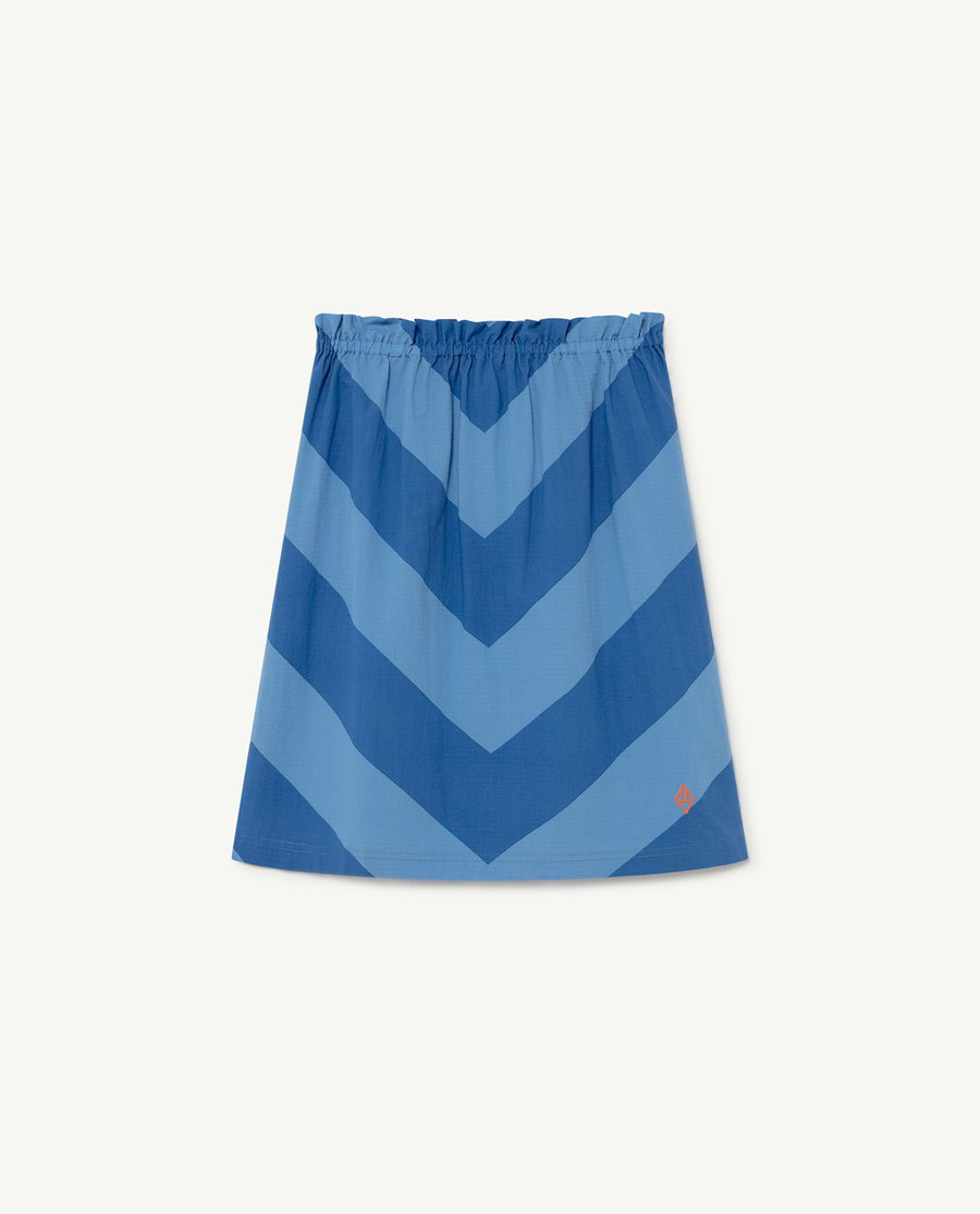 Kitten Kids Skirt Blue Stripes