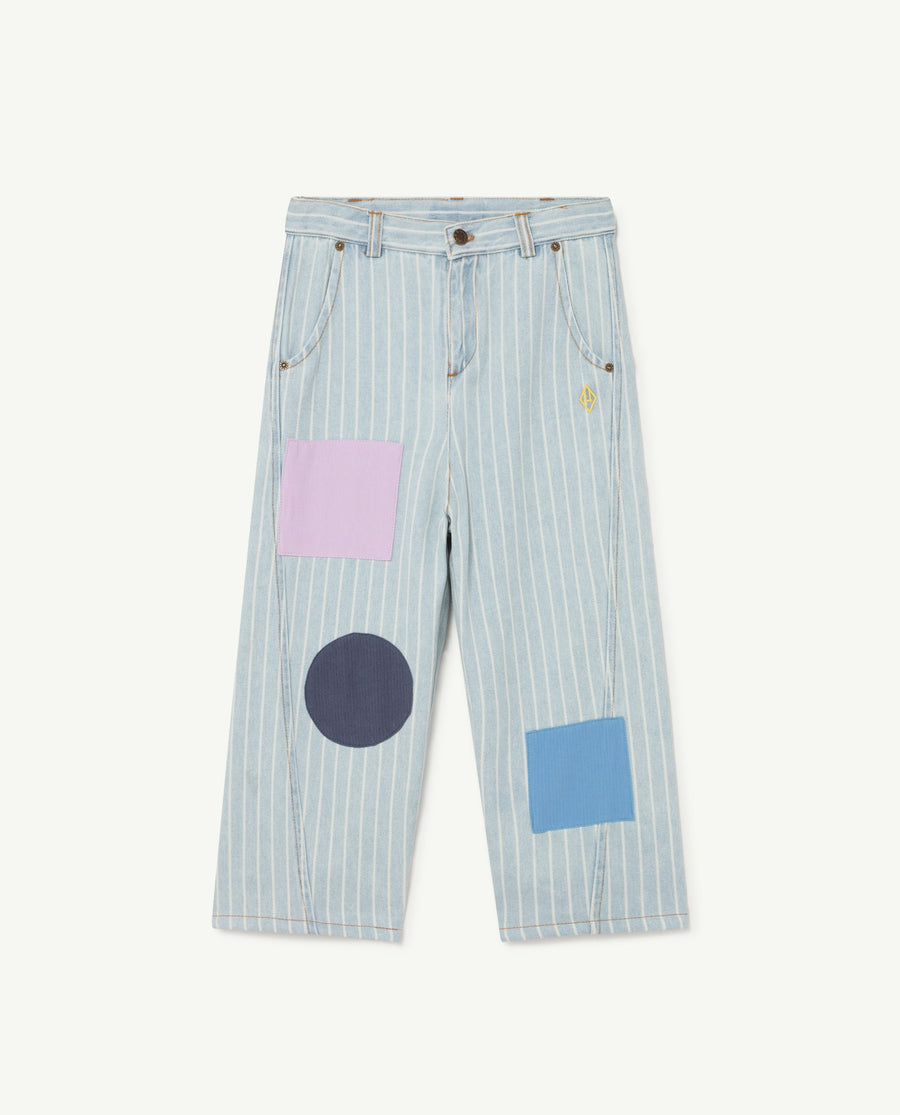 Stripes Ant Kids Pants Indigo Logo