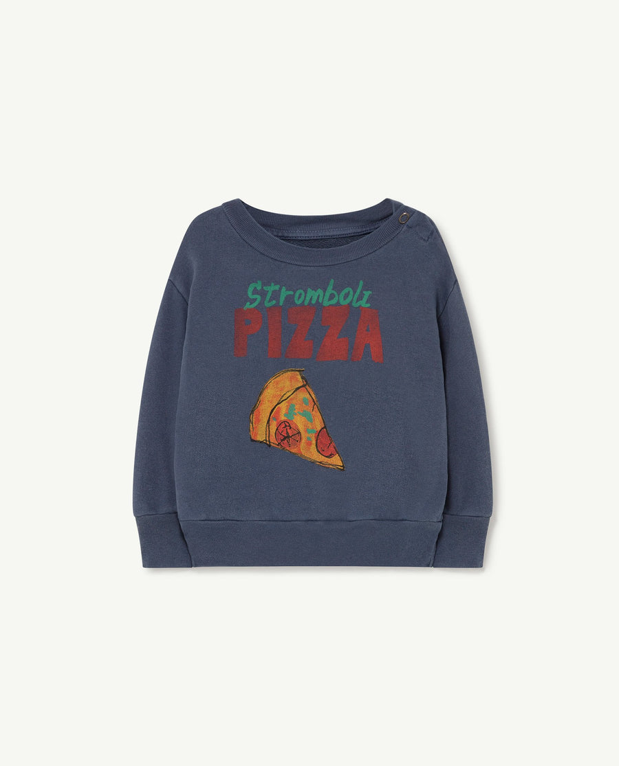 Sweatshirt Navy Pizza - The Animals Observatory