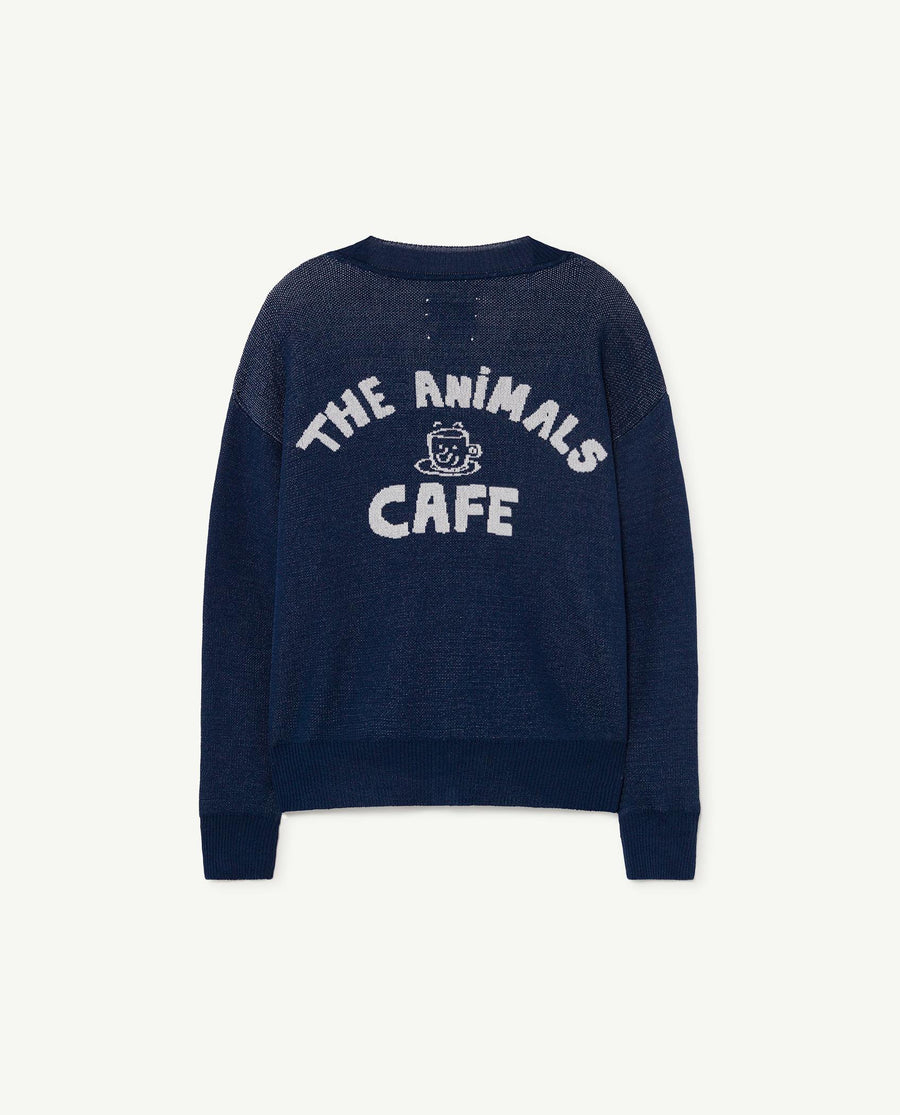 Plain Racoon Kids+ Cardigan Navy