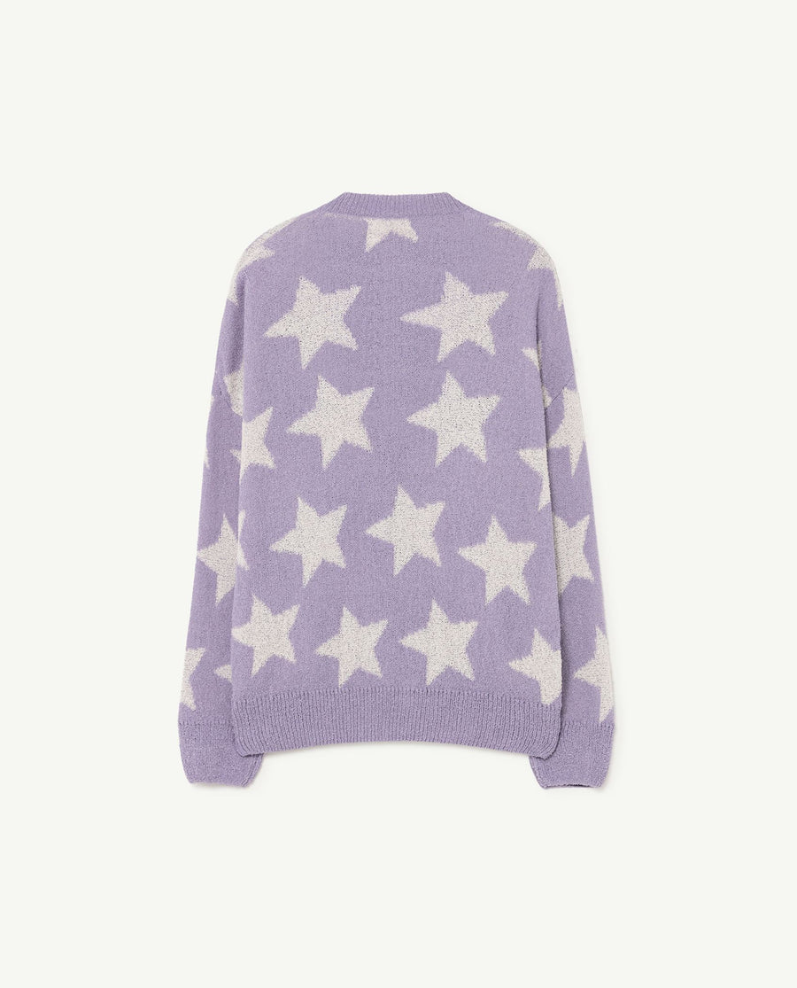 Stars Racoon Kids Cardigan Lavand Logo