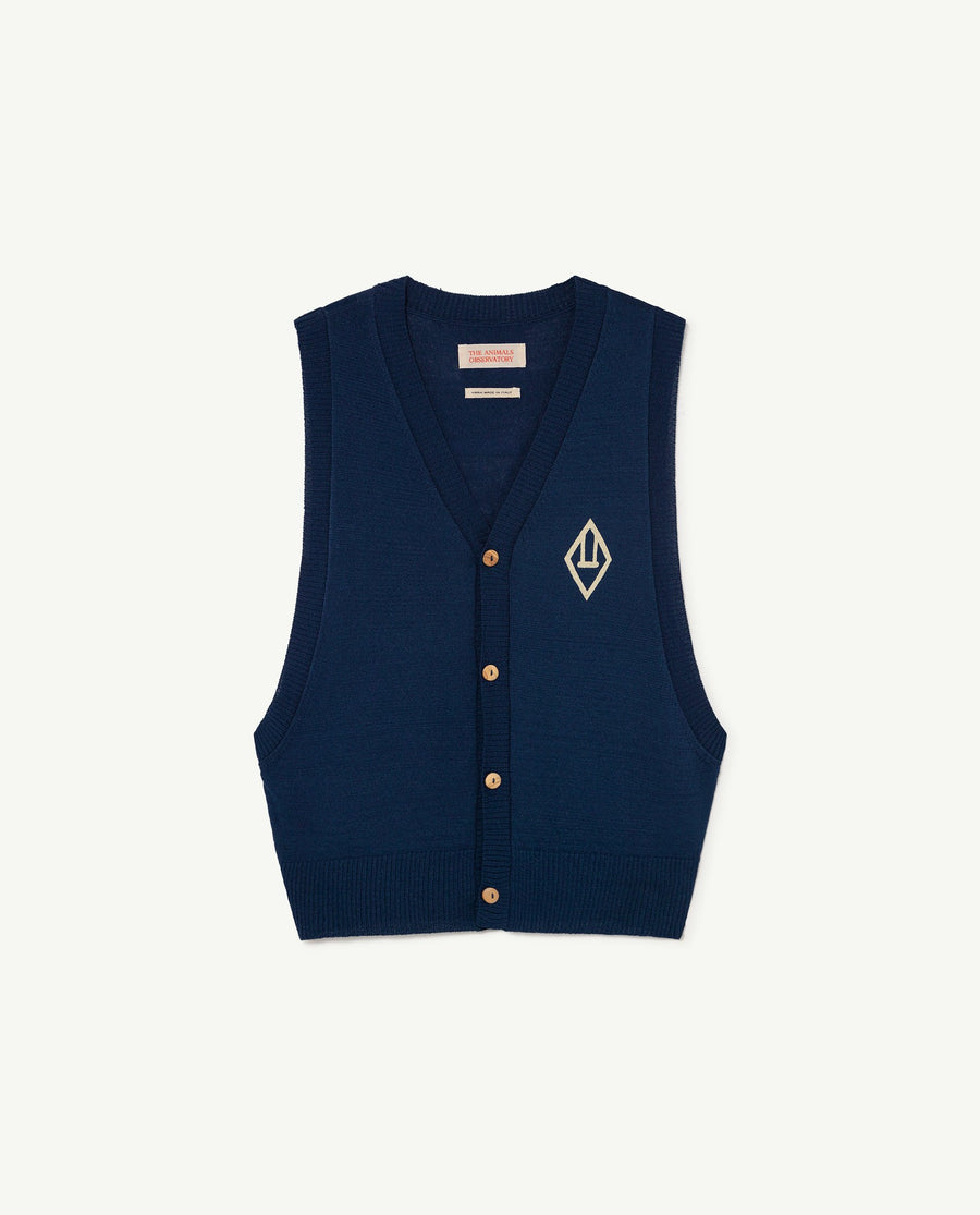 Parrot Kids Vest Navy Logo