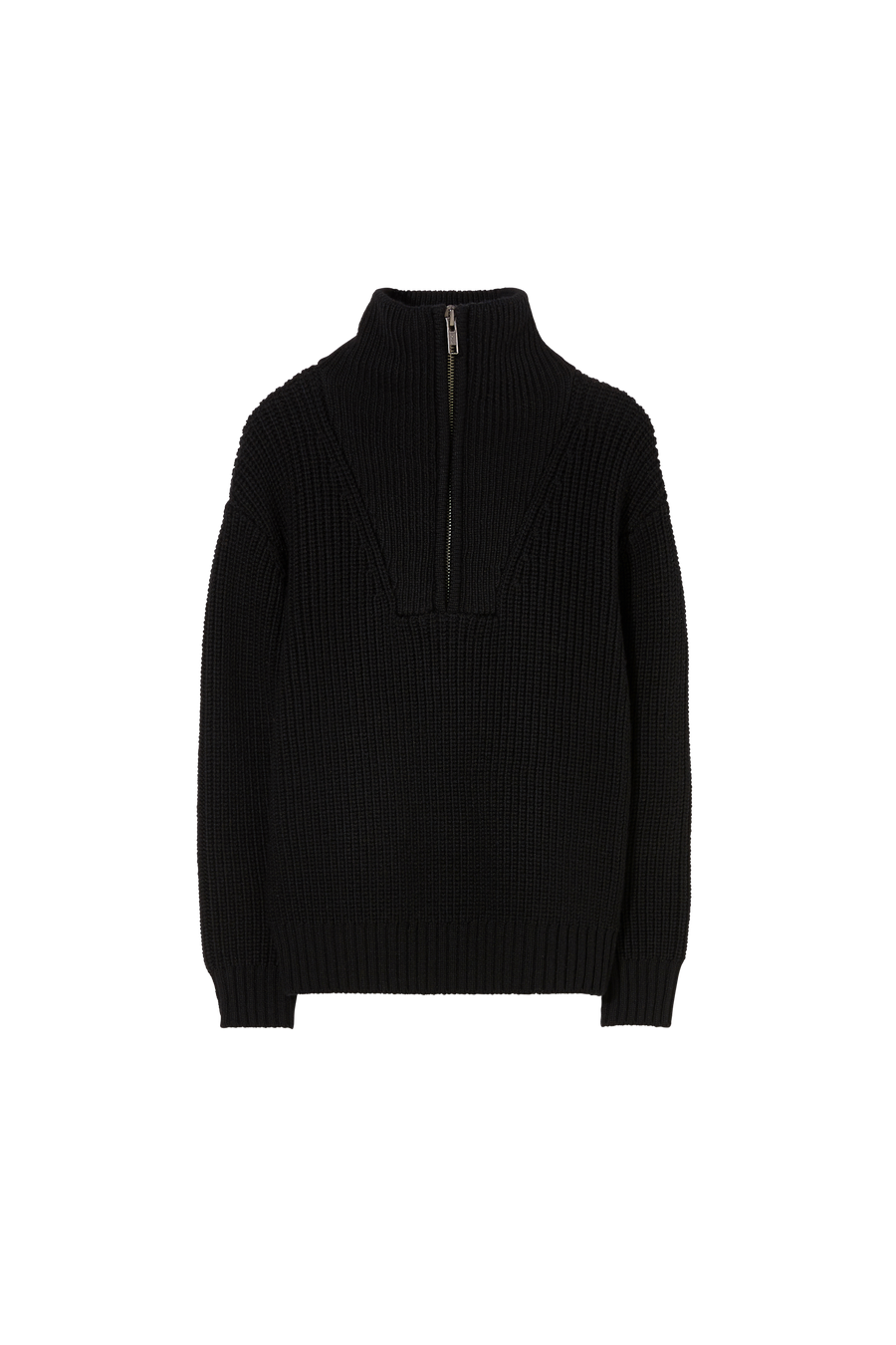 SASHA Absolute Black - Half Zipped Jumper