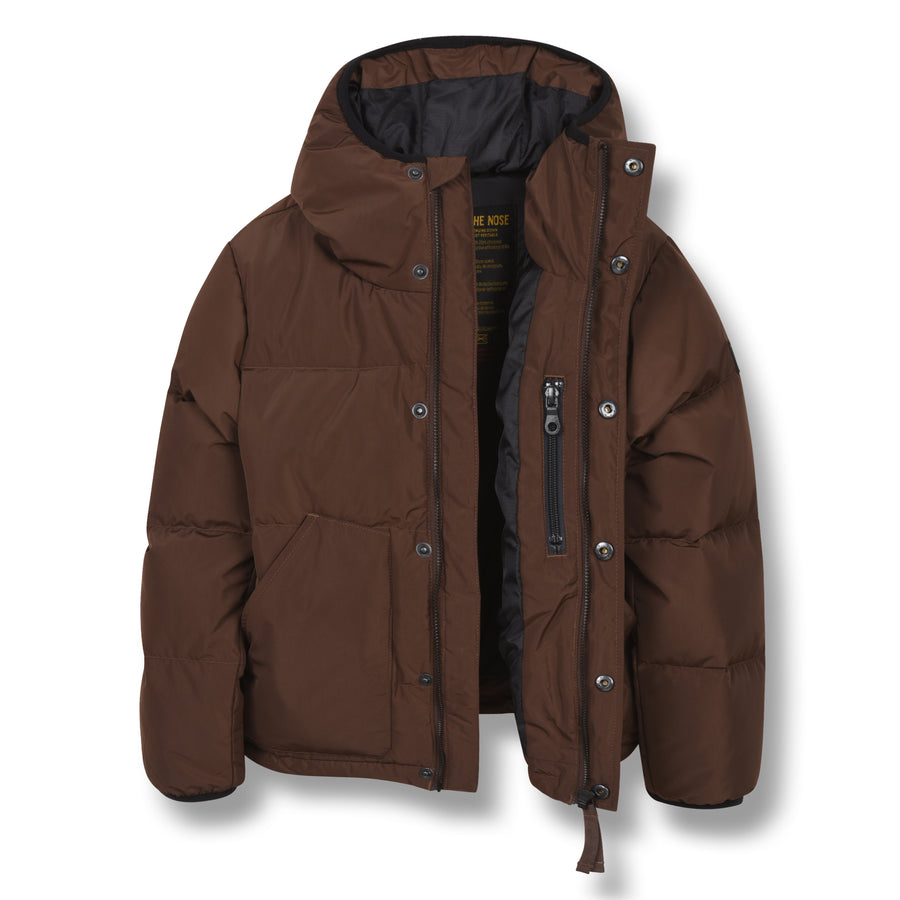 Snowflow Brown - Unisex Woven Down Jacket