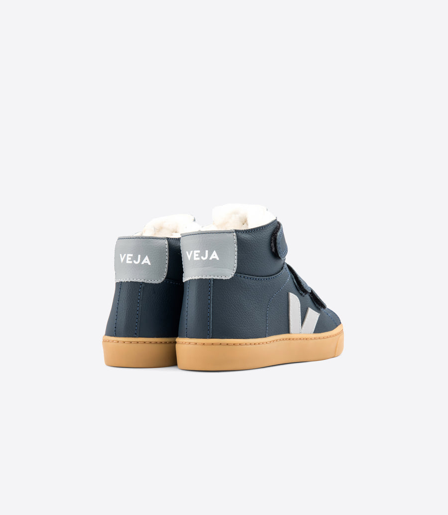 Veja - Sneakers - Esplar Mid Fur Chromefree Leather Nautico Oxford Grey