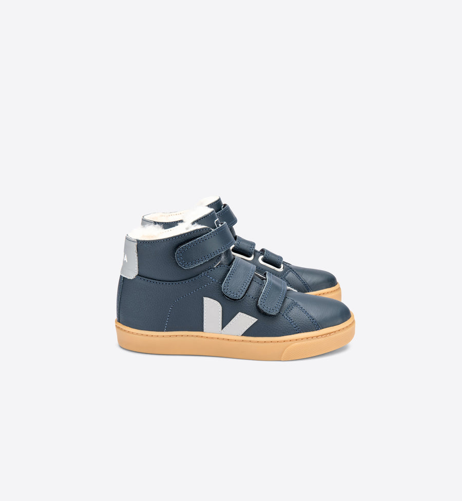 Veja - Sneakers - Esplar Mid Fur Chromefree Leather Nautico Oxford Grey