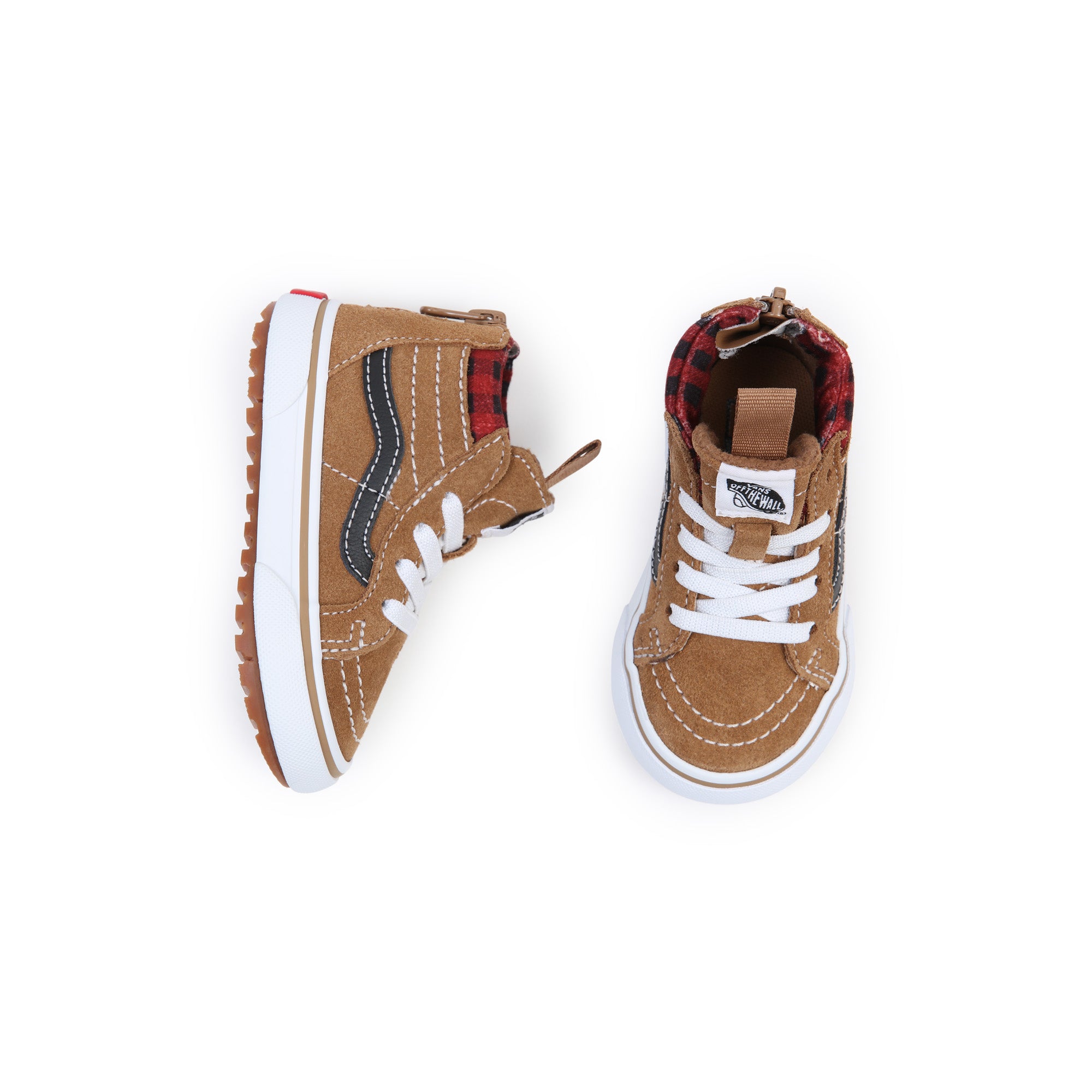 Td Sk8-Hi Zip Mte-1 Plaid Brown/Black Vans - Main Image