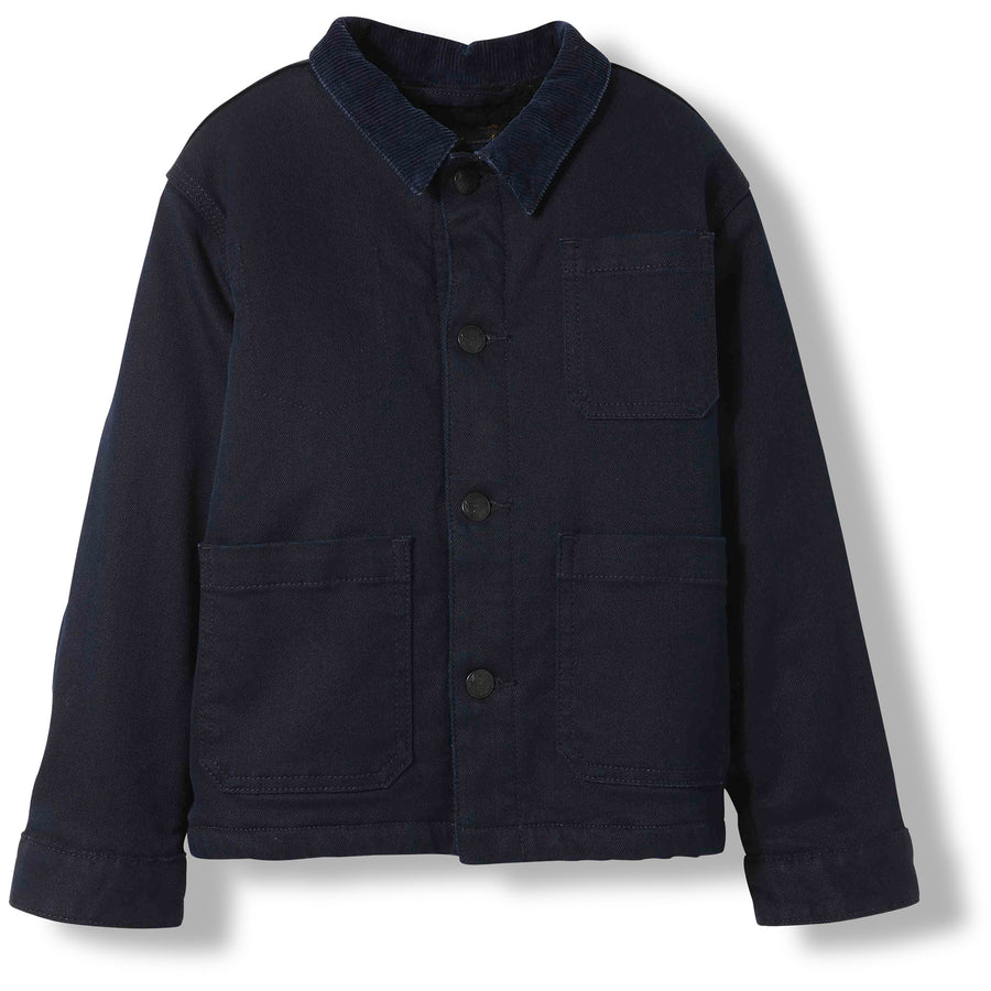WARREN Deep Blue Denim -  Woven Multipocket Jacket