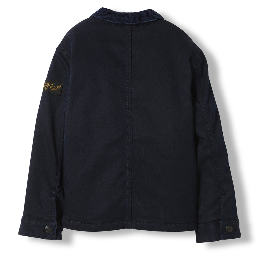 WARREN Deep Blue Denim -  Woven Multipocket Jacket