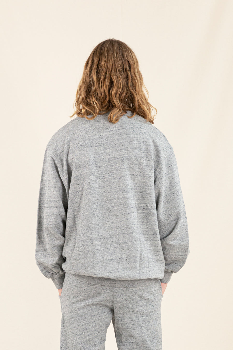 WAVE Heather Grey Macaroni - Loose Sweater