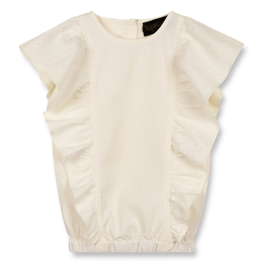 Sleeveless Flounced Top Winger White