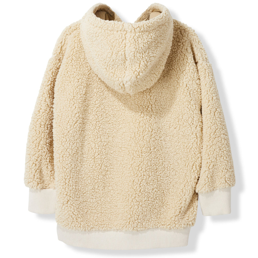 Yankton Sand Sherpa Knitted Oversized Hoody