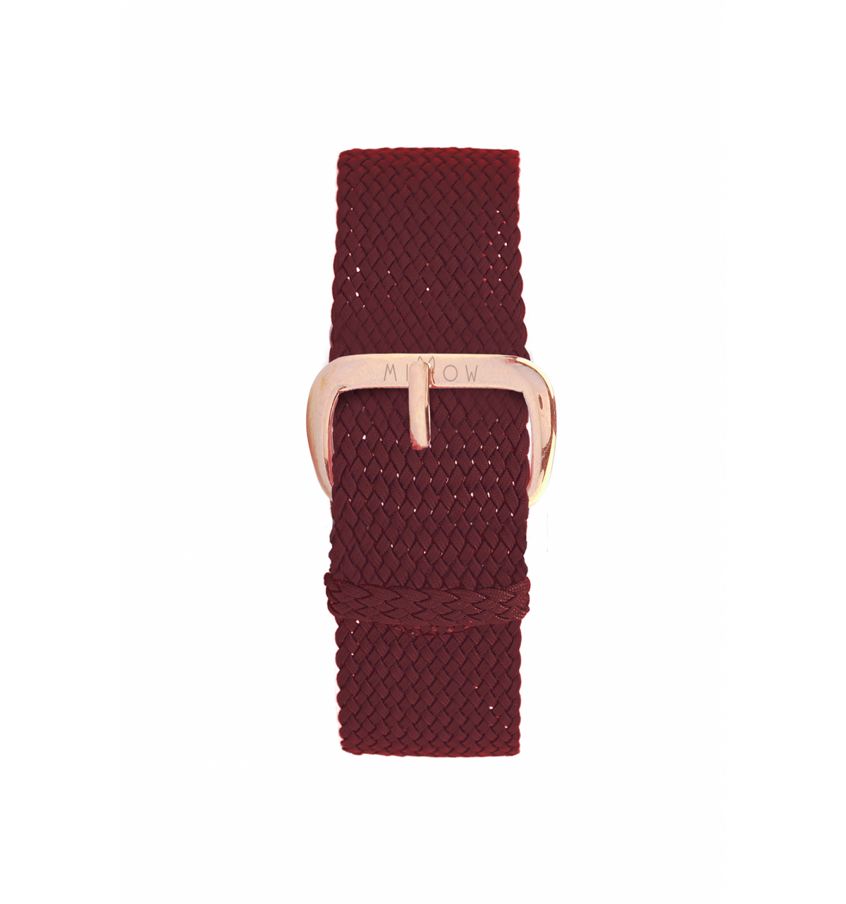 Bracelet Seul Tressé Bordeaux Boucle Or Rose