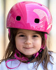Casque Rose Framboise Brillant - Lumière LED Intégrée