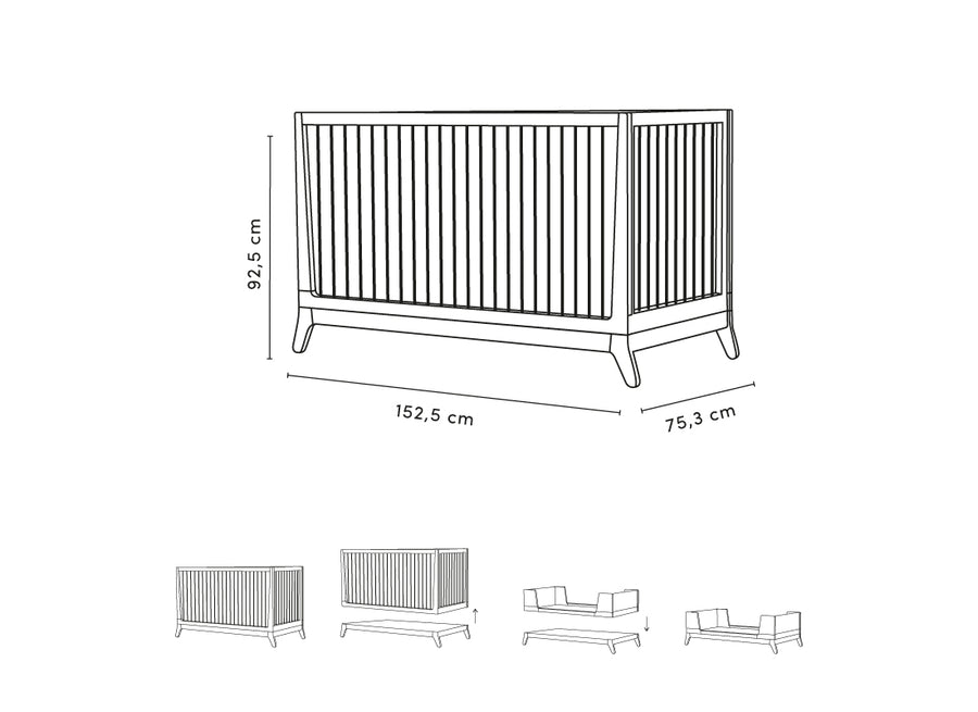 EVOLUTIVE CRIB - NEW HORIZON 70X140