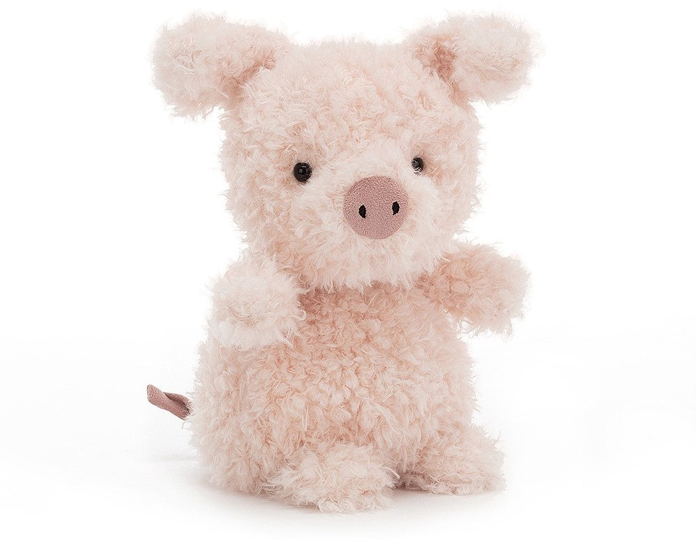 Peluche Little Pig Jellycat, de face, assis